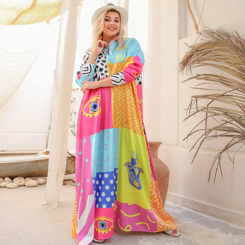 Silky Satin dress - Armani - printed