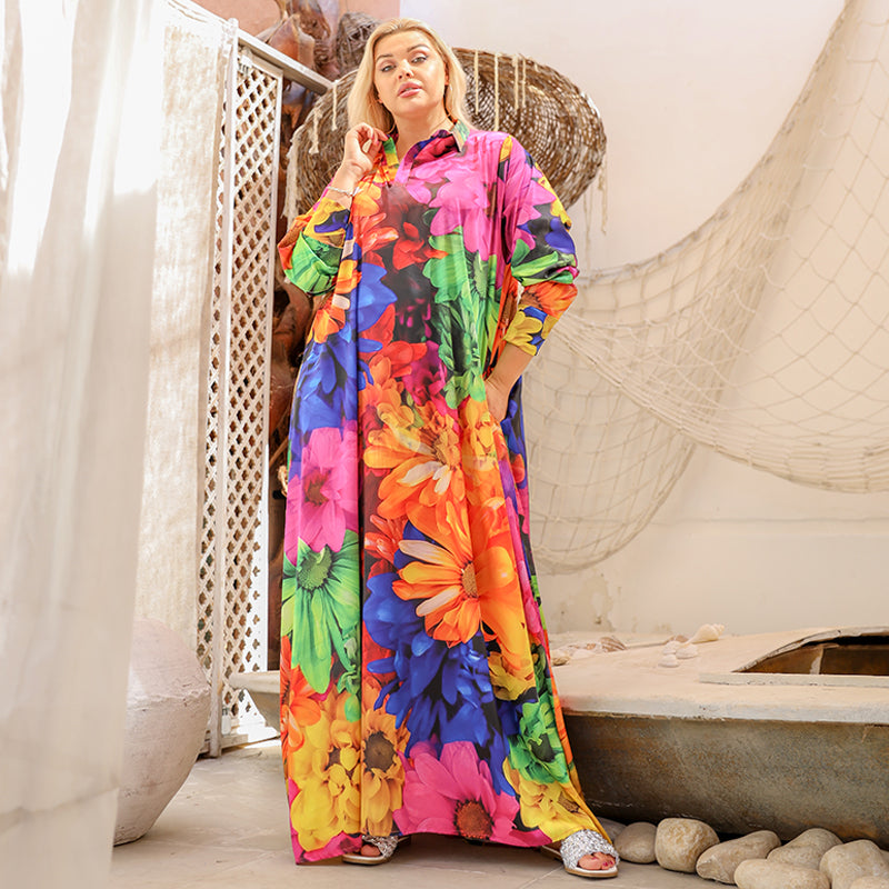 Silky Satin dress - Armani - printed