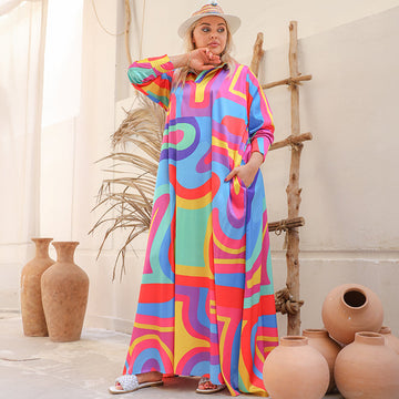 Silky Satin dress - Armani - printed