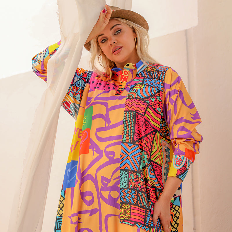 Silky Satin dress - Armani - printed