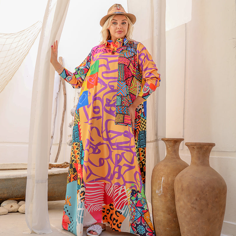 Silky Satin dress - Armani - printed