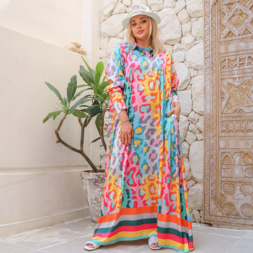 Silky Satin dress - Armani - printed