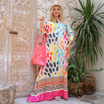 Silky Satin dress - Armani - printed