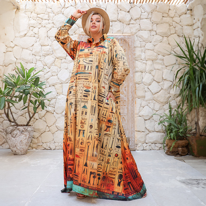 Silky Satin dress - Armani - printed