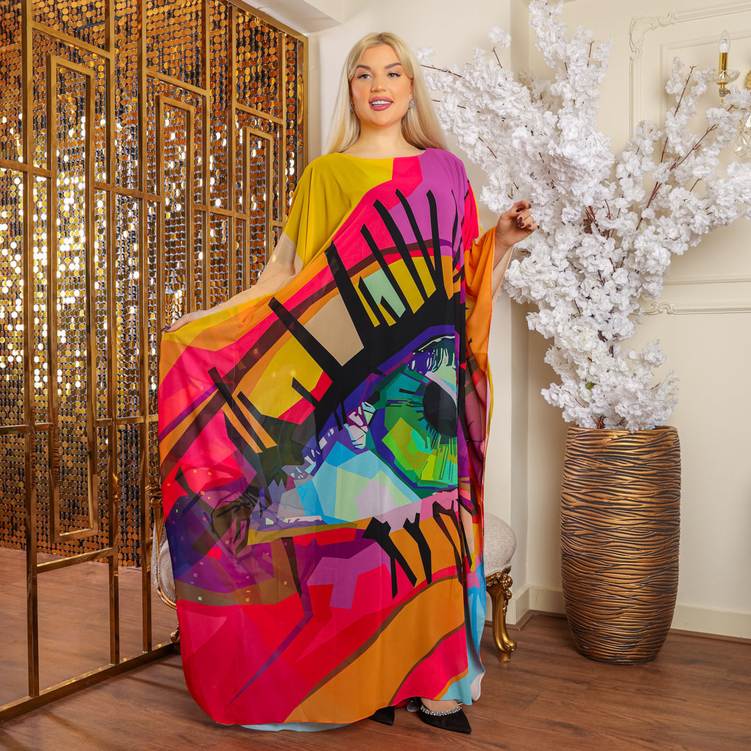 Dubai Chiffon Jalabiya- Printed