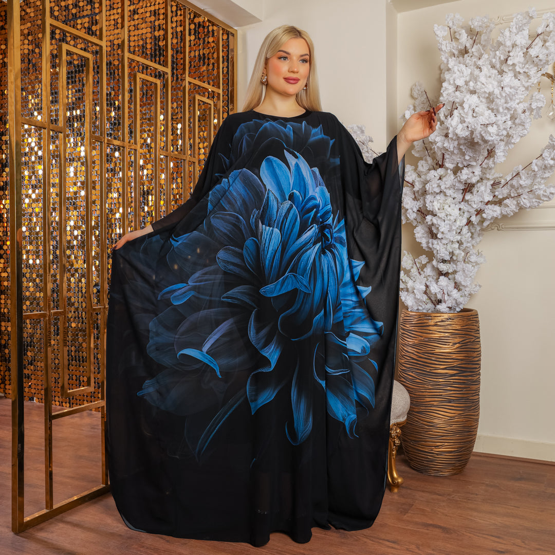 Dubai Chiffon Jalabiya- Printed