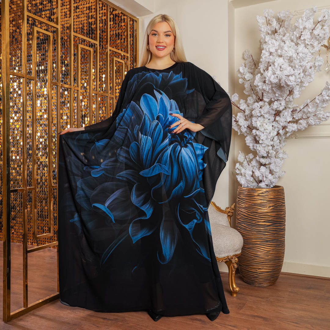 Dubai Chiffon Jalabiya- Printed