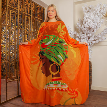 Dubai Chiffon Jalabiya- Printed