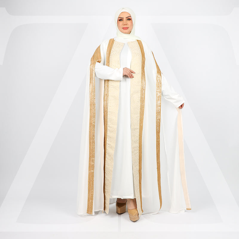 chiffon Bisht - Embroidery Ribbon