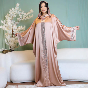 Moroccan Silky Satin isdal - plain