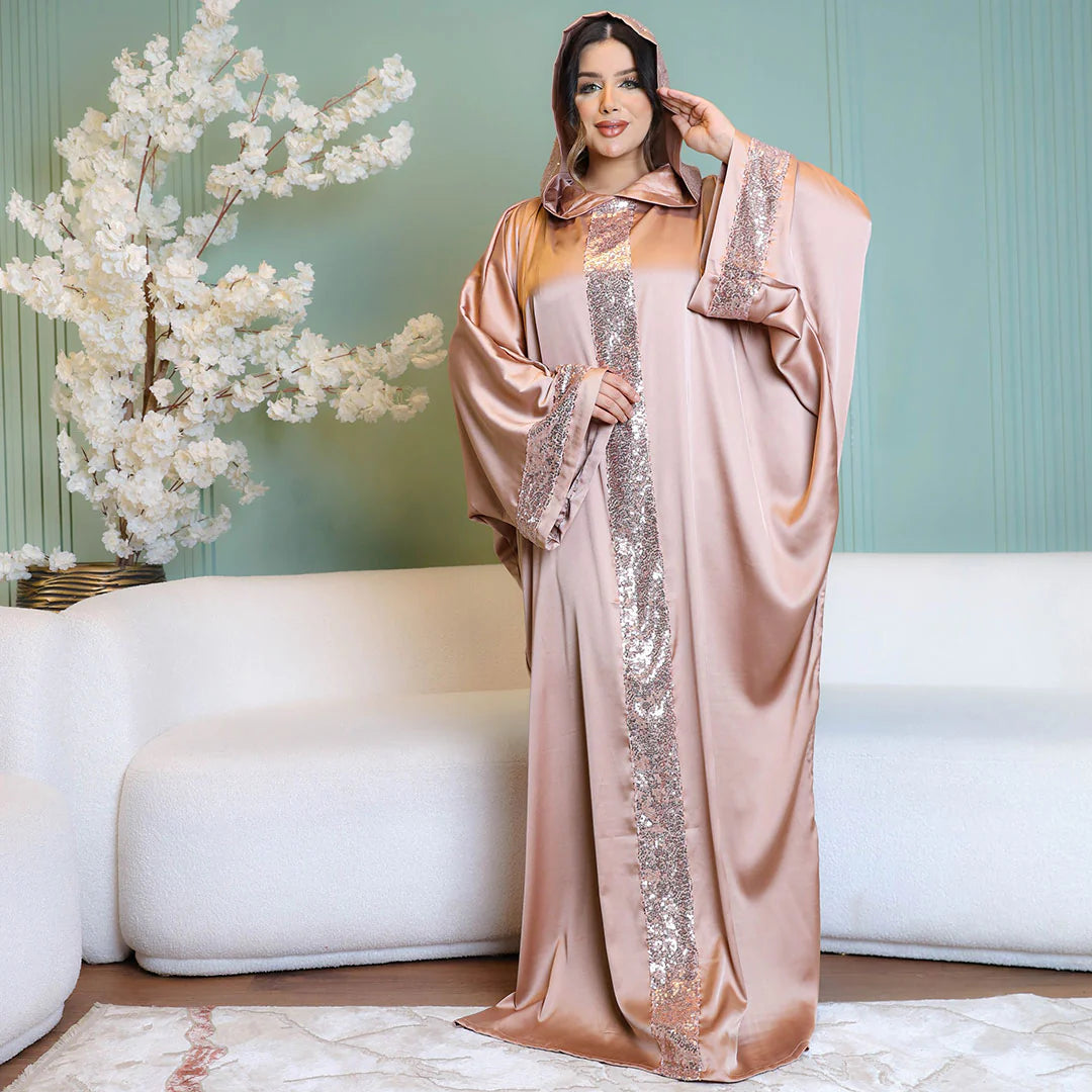 Moroccan Silky Satin isdal - plain