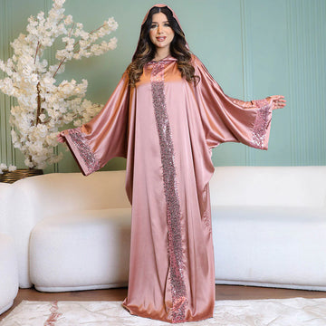 Moroccan Silky Satin isdal - plain