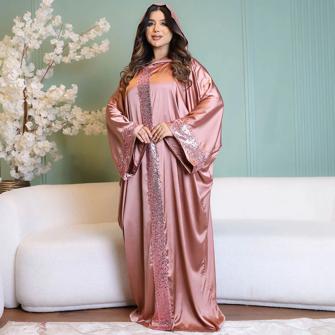 Moroccan Silky Satin isdal - plain