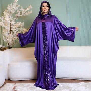 Moroccan Silky Satin isdal - plain