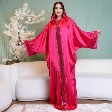 Moroccan Silky Satin isdal - plain