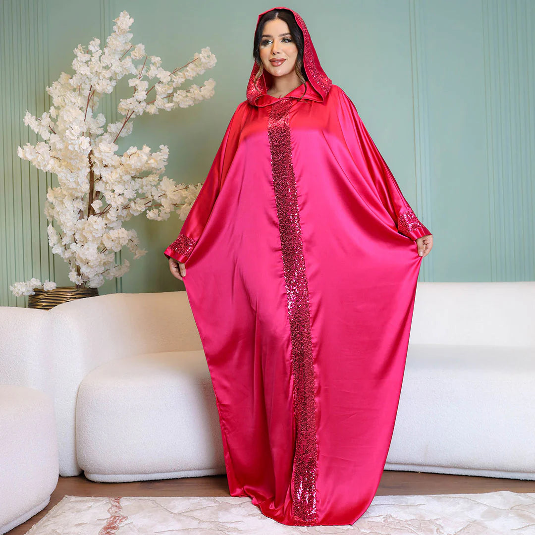 Moroccan Silky Satin isdal - plain