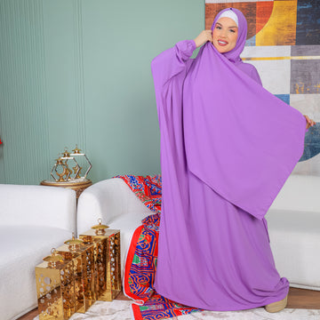 Practical Royal  Crepe prayer dress with headscarf