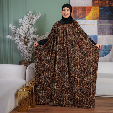 Practical Kuwaiti Crepe prayer dress with headscarf
