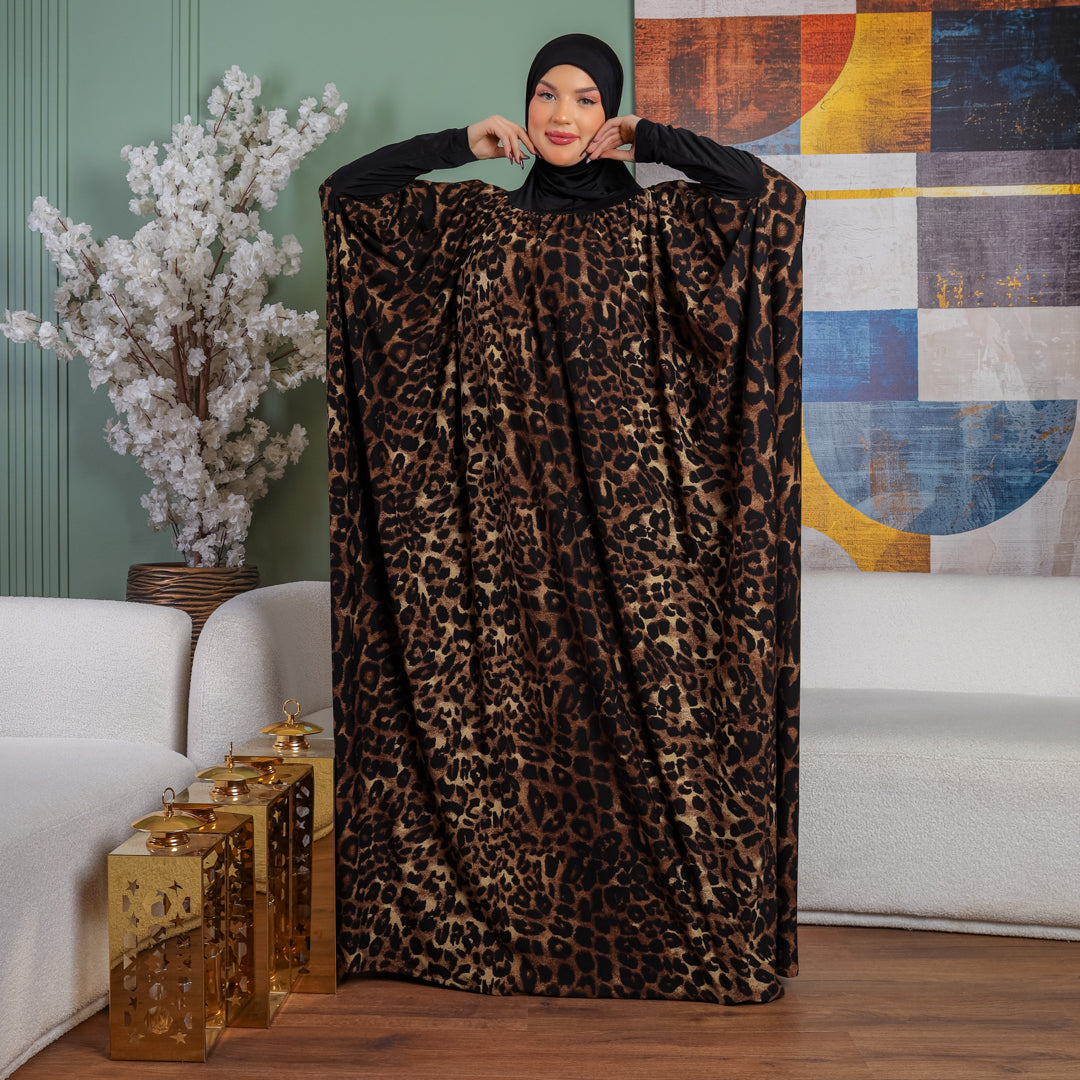 Practical Kuwaiti Crepe prayer dress with headscarf