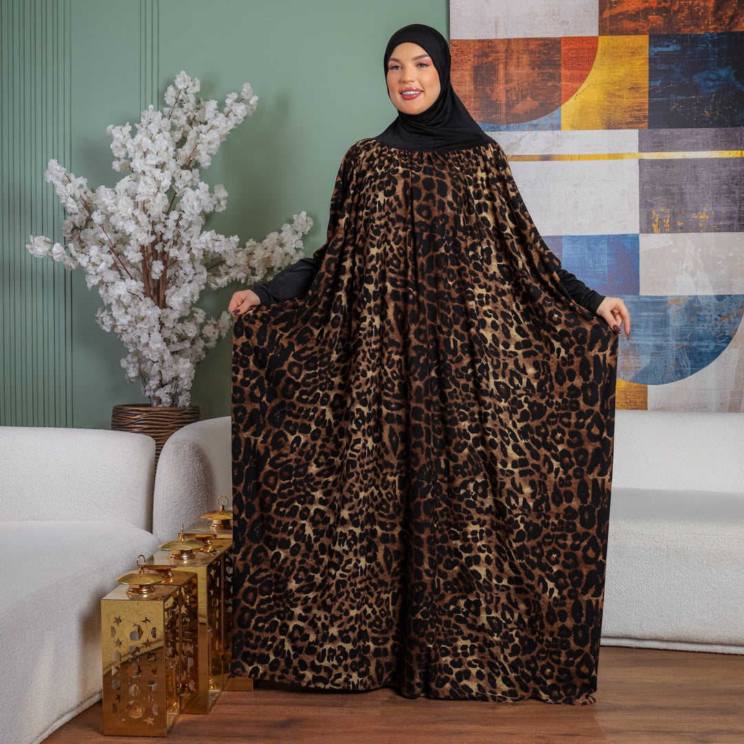 Practical Kuwaiti Crepe prayer dress with headscarf