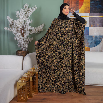 Practical Kuwaiti Crepe prayer dress with headscarf