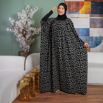 Practical Kuwaiti Crepe prayer dress with headscarf