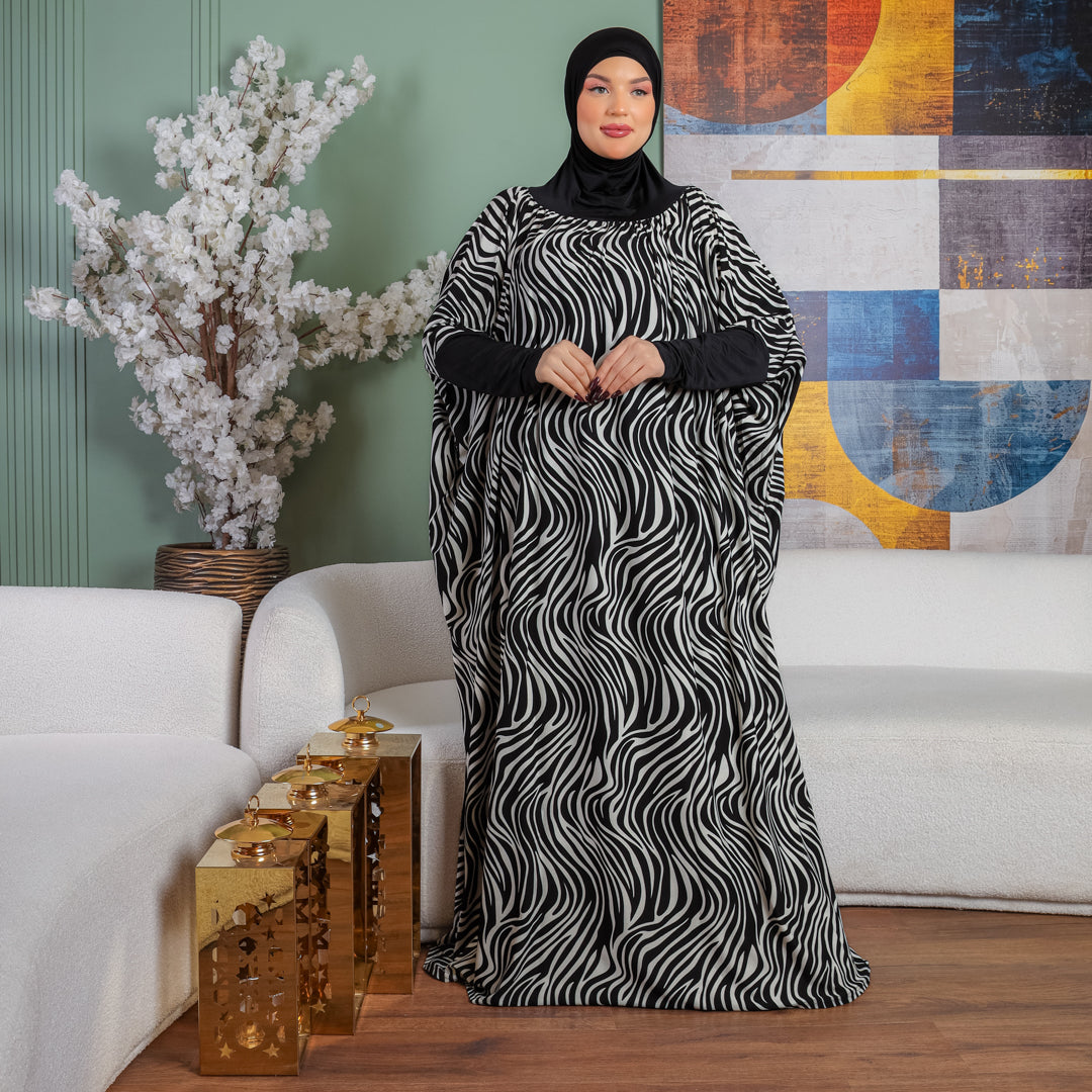 Practical Kuwaiti Crepe prayer dress with headscarf