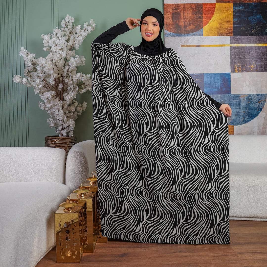Practical Kuwaiti Crepe prayer dress with headscarf