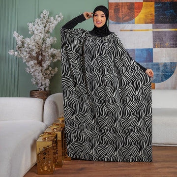 Practical Kuwaiti Crepe prayer dress with headscarf
