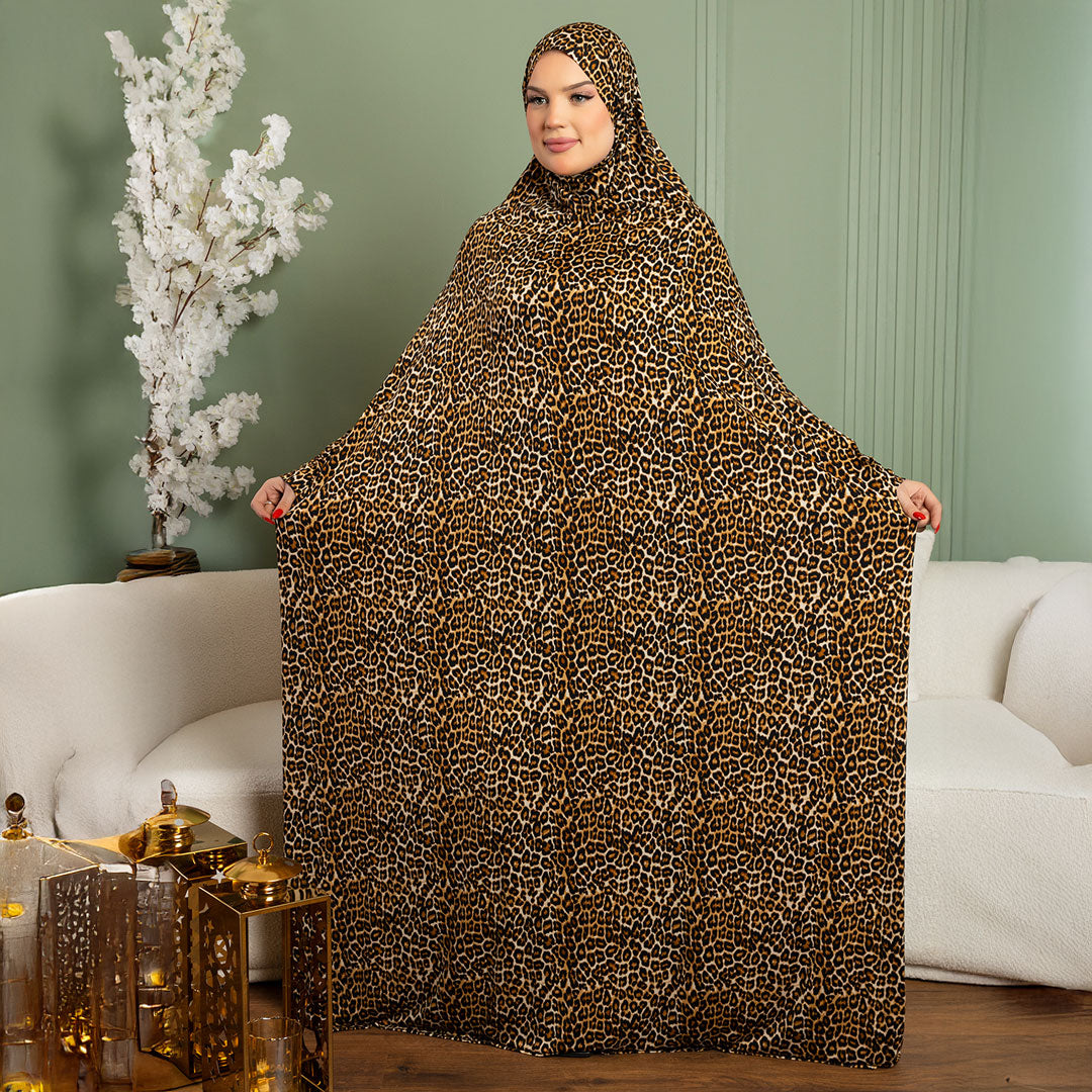 Practical  Kuwaiti Jersey prayer dress  with headscarf
