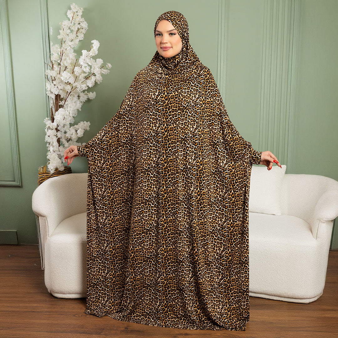Practical  Kuwaiti Jersey prayer dress  with headscarf