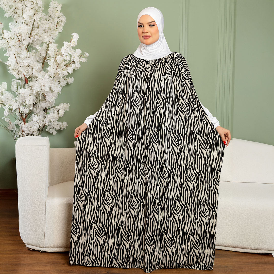 Practical  Kuwaiti Jersey prayer dress  with headscarf