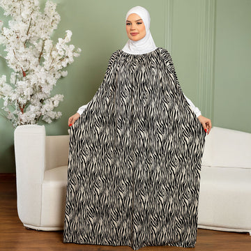 Practical  Kuwaiti Jersey prayer dress  with headscarf