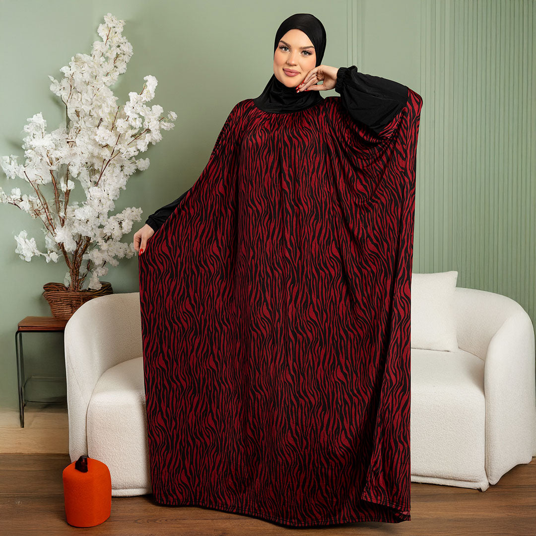 Practical  Kuwaiti Jersey prayer dress  with headscarf