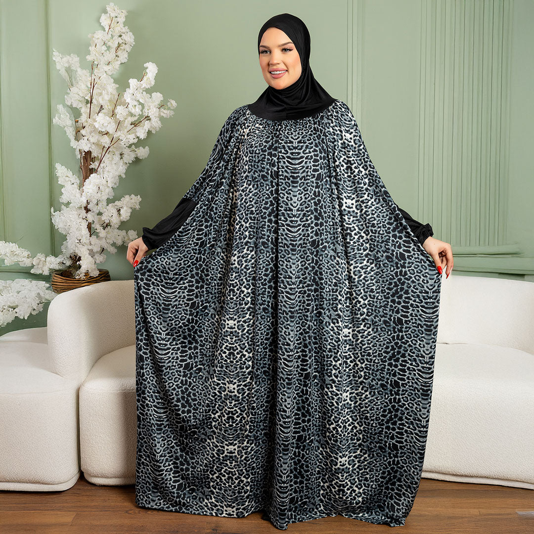 Practical  Kuwaiti Jersey prayer dress  with headscarf