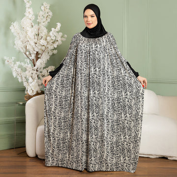 Practical  Kuwaiti Jersey prayer dress  with headscarf
