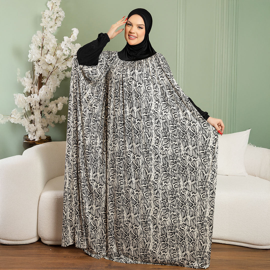 Practical  Kuwaiti Jersey prayer dress  with headscarf