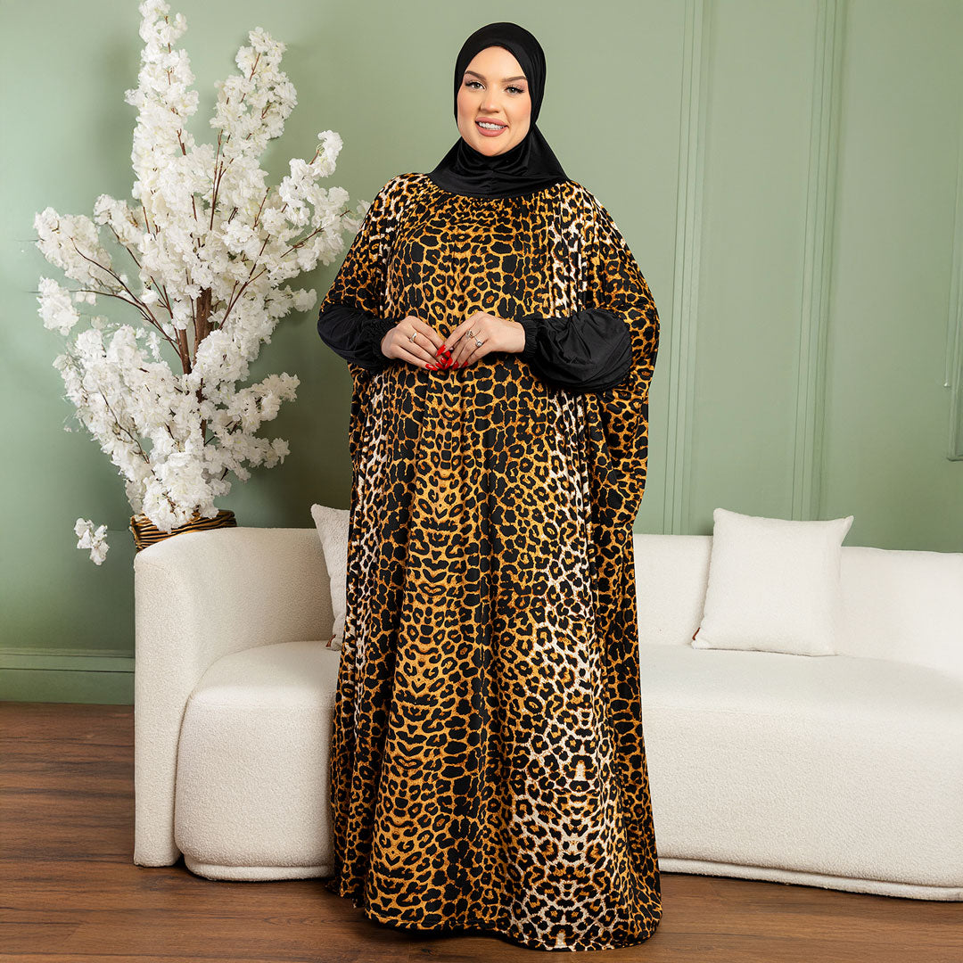 Practical  Kuwaiti Jersey prayer dress  with headscarf