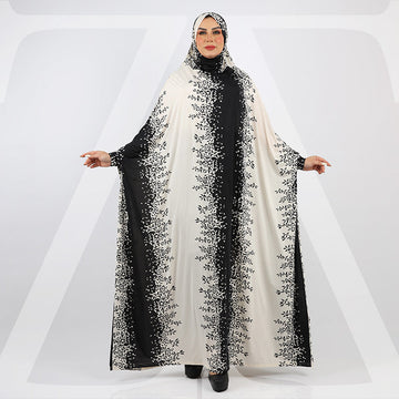 Practical  Kuwaiti Jersey prayer dress  with headscarf