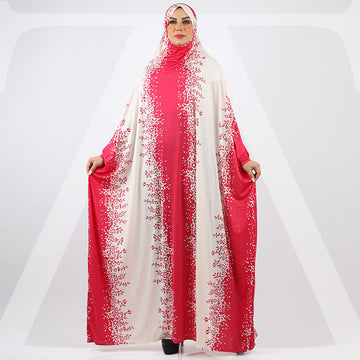 Practical  Kuwaiti Jersey prayer dress  with headscarf