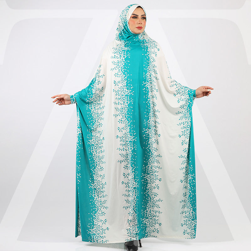 Practical  Kuwaiti Jersey prayer dress  with headscarf