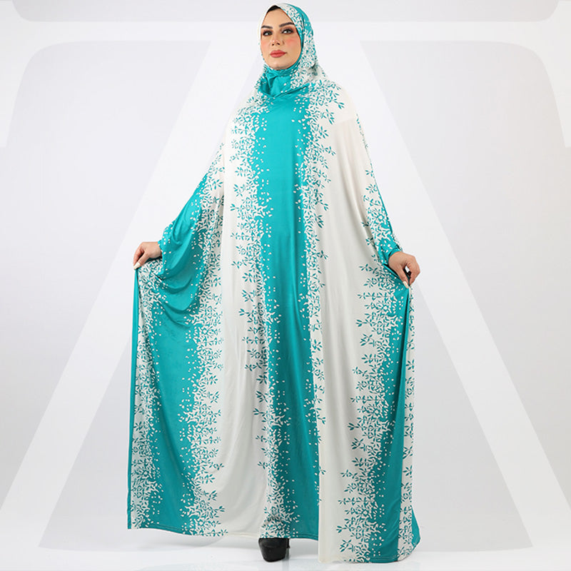 Practical  Kuwaiti Jersey prayer dress  with headscarf