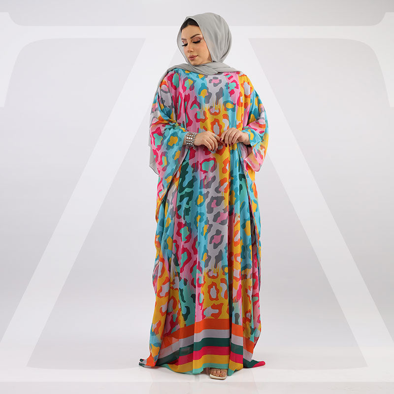 Dubai Chiffon Jalabiya- Printed