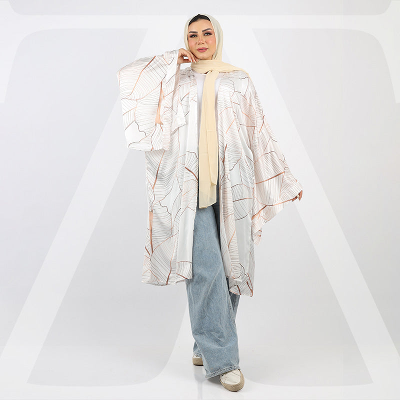 Silky Satin Cardigan-Printed