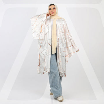 Silky Satin Cardigan-Printed