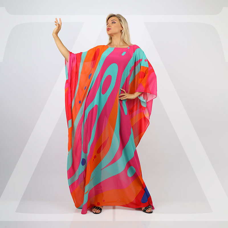 Dubai Chiffon Jalabiya- Printed