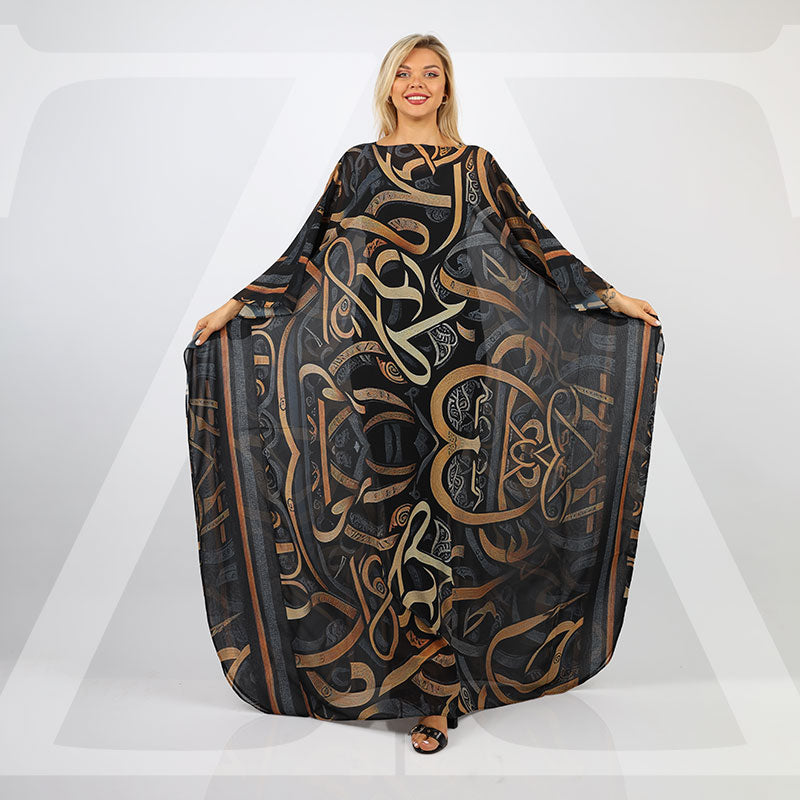 Dubai Chiffon Jalabiya- Printed