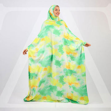 Practical  Bahraini prayer dress with headscarf- printed