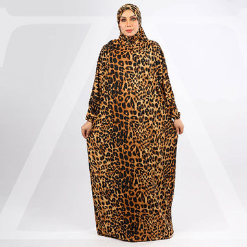 Practical  Kuwaiti Jersey prayer dress  with headscarf
