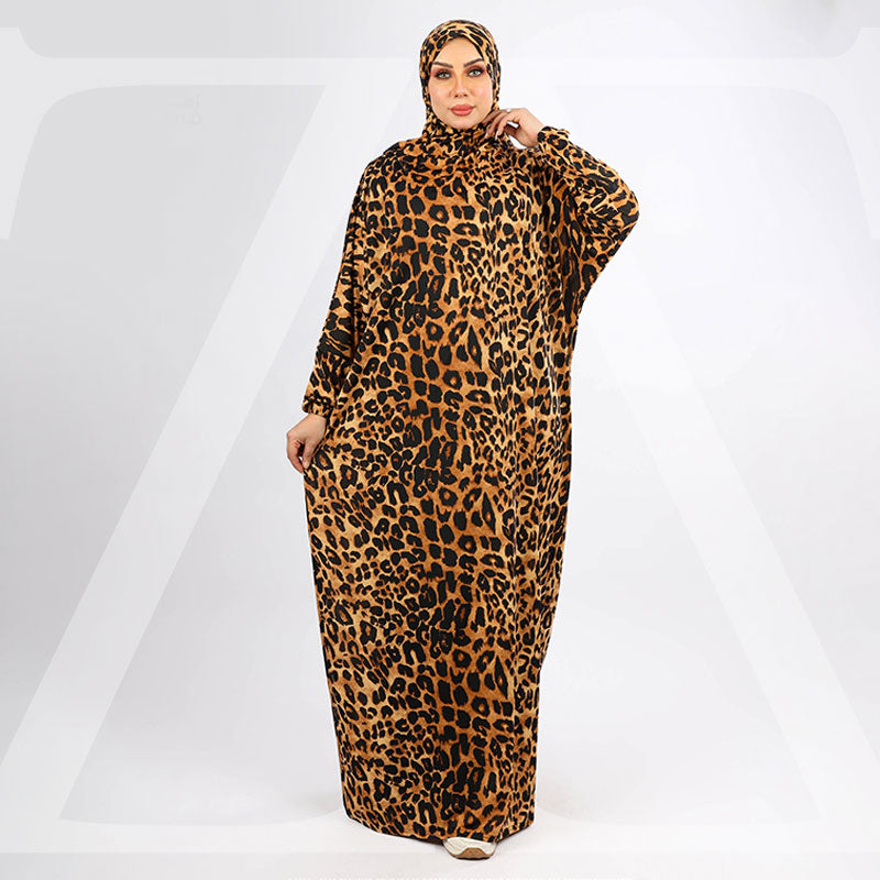 Practical  Kuwaiti Jersey prayer dress  with headscarf